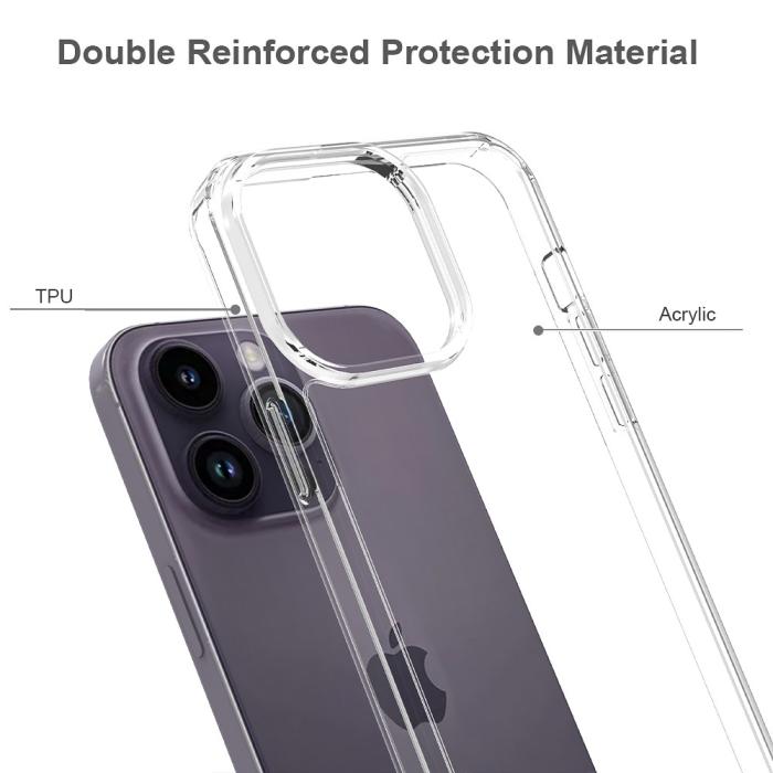 Bild 3, iPhone 16 Pro Max Skal Akryl/TPU Transparent