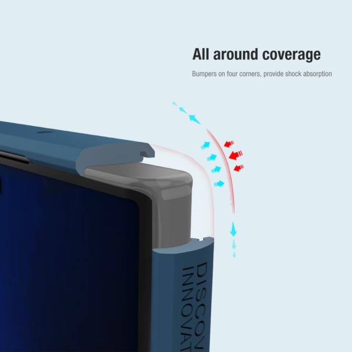 Bild 6, NILLKIN Samsung Galaxy S22 Ultra Skal Frosted Shield Blå