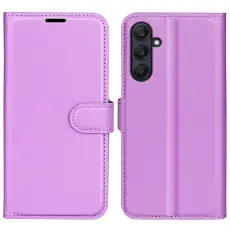 Samsung Galaxy A16 / A26 5G Fodral Litchi L&auml;der Textur Lila