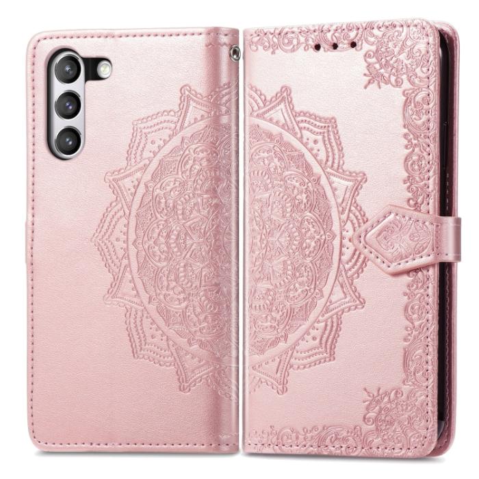 Bild 2, Samsung Galaxy S21 FE Fodral Mandala Flower Roséguld