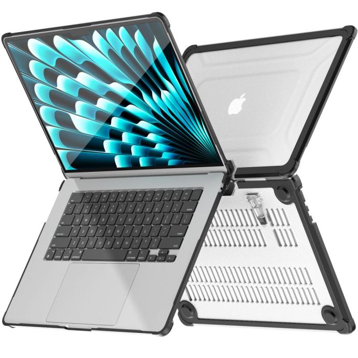 Bild 3, Tech-Protect MacBook Air 15 2025-2023 Skal SmartShell Black/Clear
