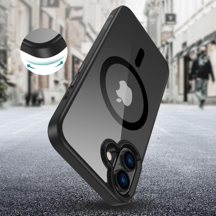 Bild 3, Tech-Protect iPhone 16 Plus Skal MagSafe MagMat Svart/Transparent