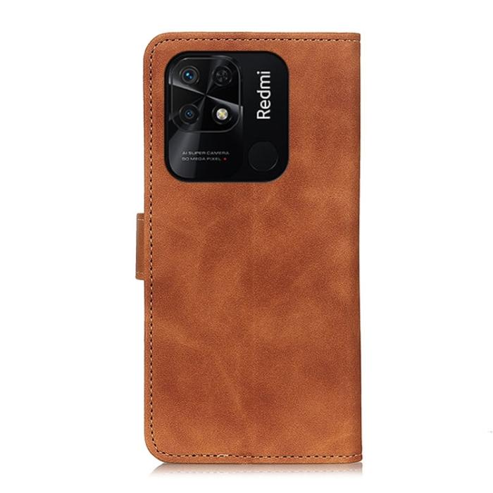 Bild 3, KHAZNEH Xiaomi Redmi 10C Fodral Retro Brun