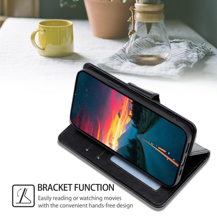 Bild 3, Samsung Galaxy S23 Plus Fodral Läder Svart