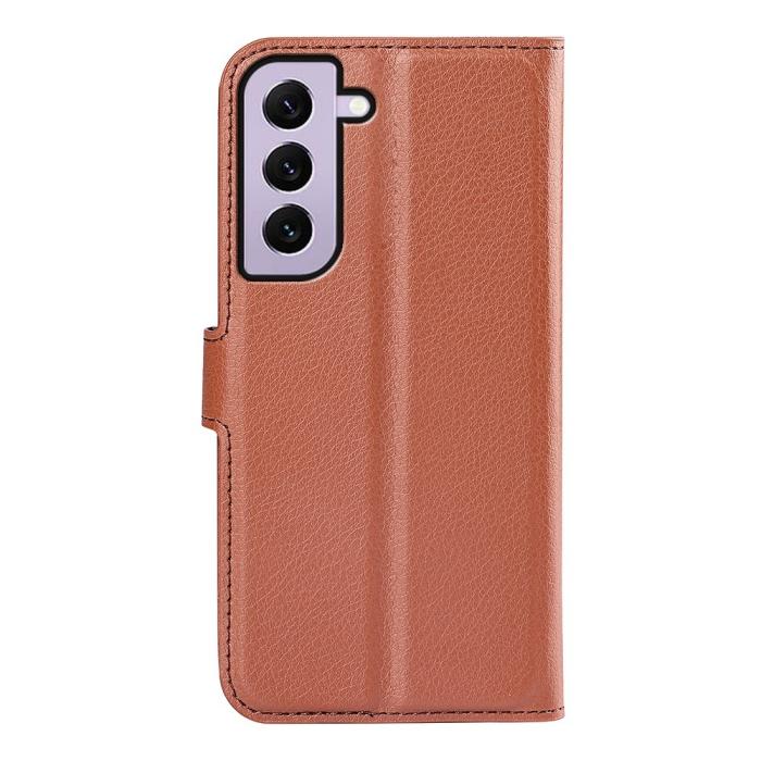 Bild 6, Samsung Galaxy S23 Fodral Litchi Läder Brun