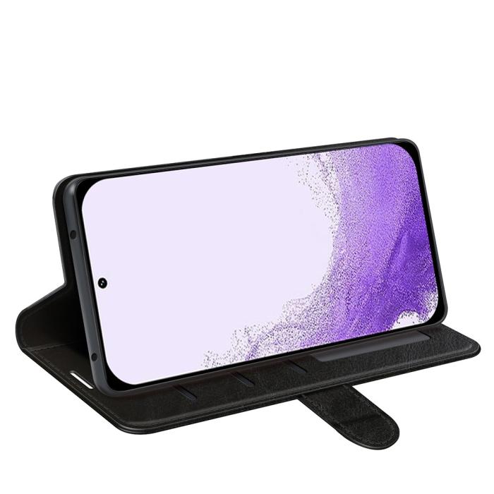 Bild 3, Samsung Galaxy S23 Fodral Crazy Horse Läder Svart