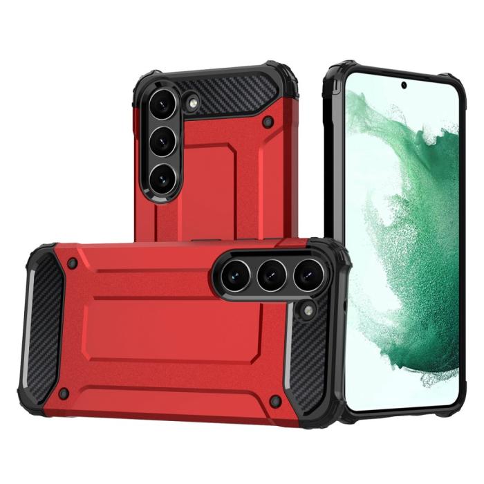 Bild 1, Samsung Galaxy S23 Skal Shockproof Armor Hybrid Röd