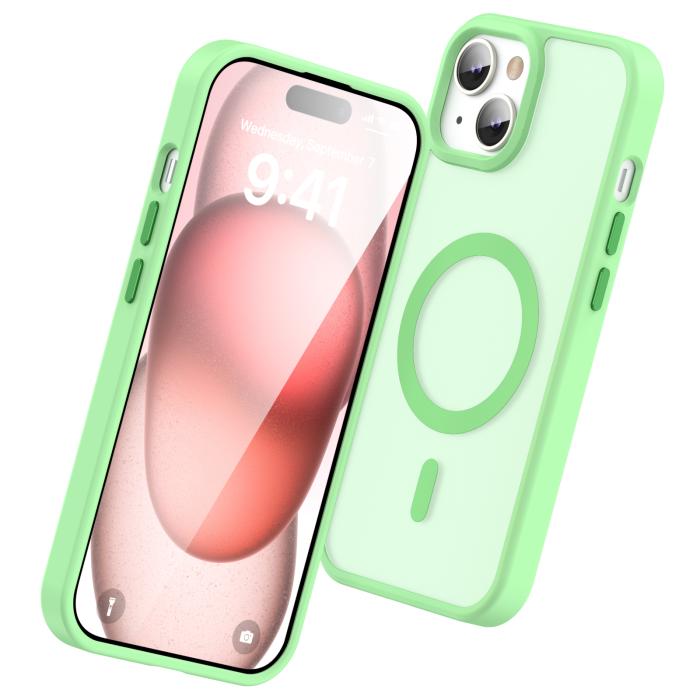 Bild 3, ColorPop iPhone 15 Skal CH MagSafe Matt Ljus Grön