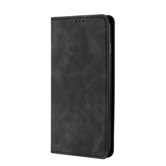 Bild 2, iPhone 14 Pro Fodral Skin Touch Flip Svart