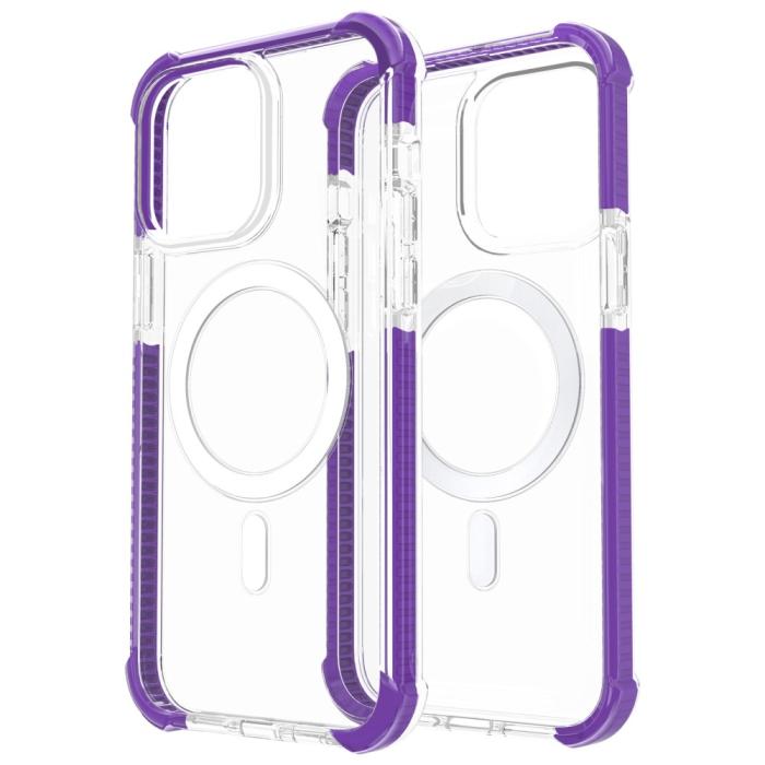 Bild 2, iPhone 15 Plus Skal MagSafe Shockproof Hybrid Lila