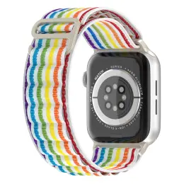 Apple Watch 38/40/41 mm Armband Alpine Pro Loop White Rainbow