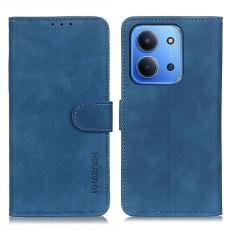 KHAZNEH Xiaomi Redmi 15C Fodral Retro L&auml;der Bl&aring;