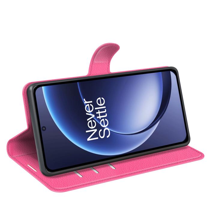 Bild 6, OnePlus 15 Fodral Litchi Läder Rosa
