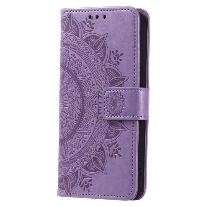 Bild 5, Samsung Galaxy S24 Fodral Mandala Läder Lila