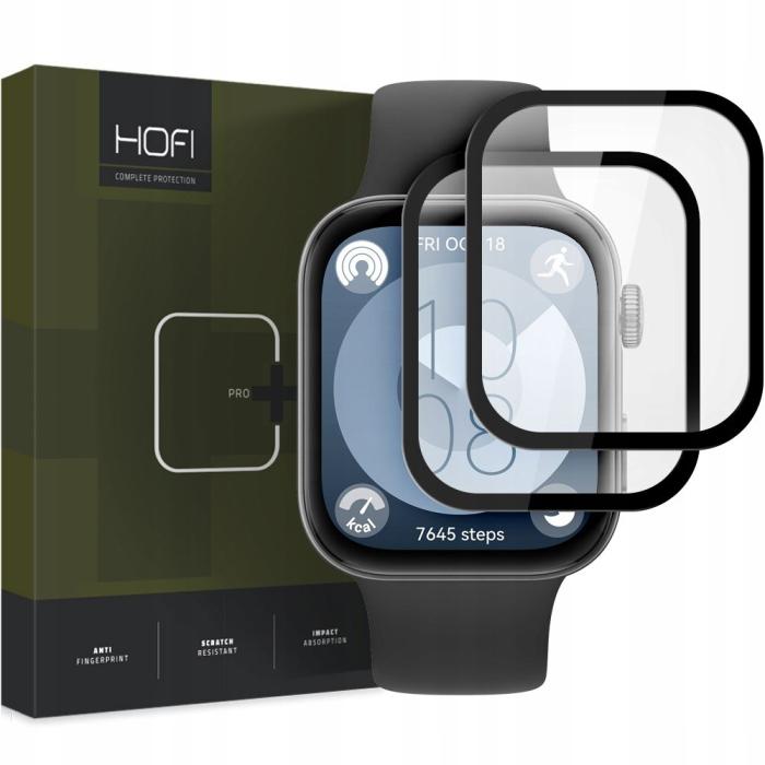 Bild 1, HOFI Huawei Watch Fit 3 2-PACK Skärmskydd Hybrid Svart
