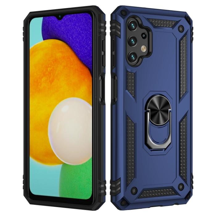 Bild 2, Samsung Galaxy A13 4G Skal Shockproof Ring Armor Blå