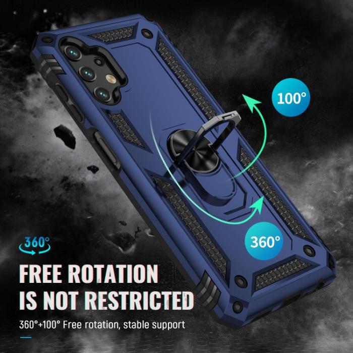 Bild 3, Samsung Galaxy A13 4G Skal Shockproof Ring Armor Blå