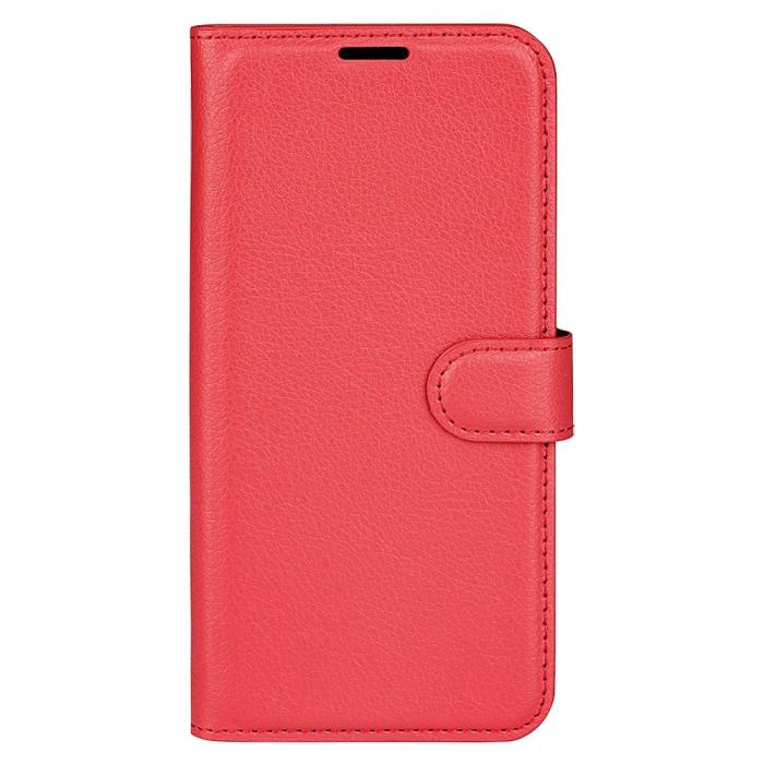 Bild 5, Samsung Galaxy S23 Ultra Fodral Litchi Läder Röd