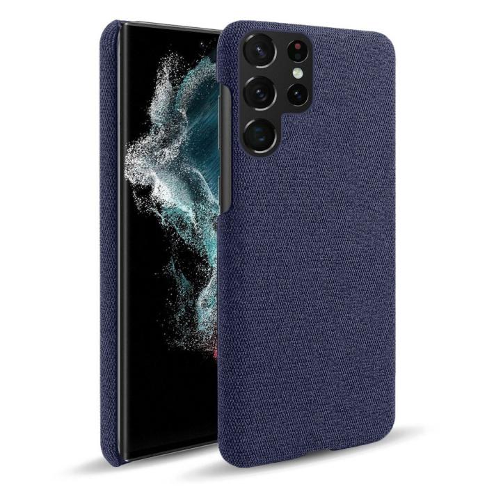 Bild 1, KSQ Samsung Galaxy S23 Ultra Skal Tygbelagt Blå