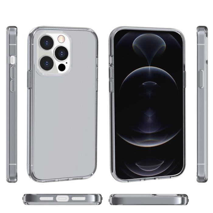 Bild 2, iPhone 14 Pro Max Skal Shockproof Semi Transparent Grå