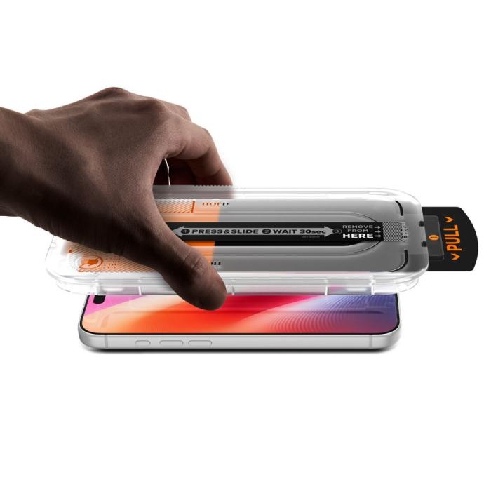 Bild 3, Spigen iPhone 18 Pro/17/17 Pro/16 Pro 2-PACK Skärmskydd Glas.tR Pro HD 'Ez Fit'