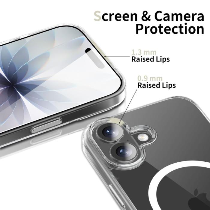 Bild 5, Tech-Protect iPhone 17 Skal MagSafe FlexAir Hybrid Clear