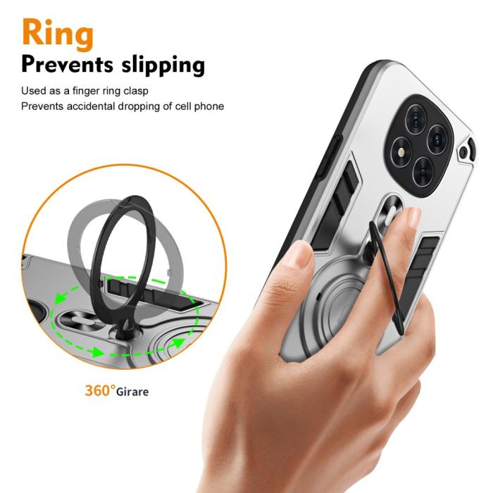 Bild 3, Xiaomi Redmi Note 14 Pro 5G Skal Kickstand Hybrid Grå