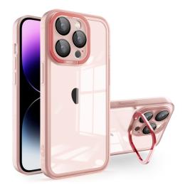 iPhone 15 Pro Skal Cam Kickstand Hybrid Rosa