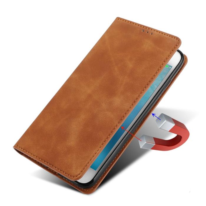 Bild 5, OnePlus Nord N100 - Silkeslent Flip Fodral - Brun