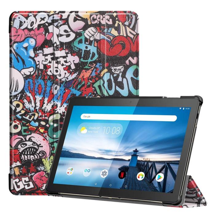 Bild 1, Lenovo Tab M10 TB-X605F TB-X505F Tri-Fold Fodral - Grafitti