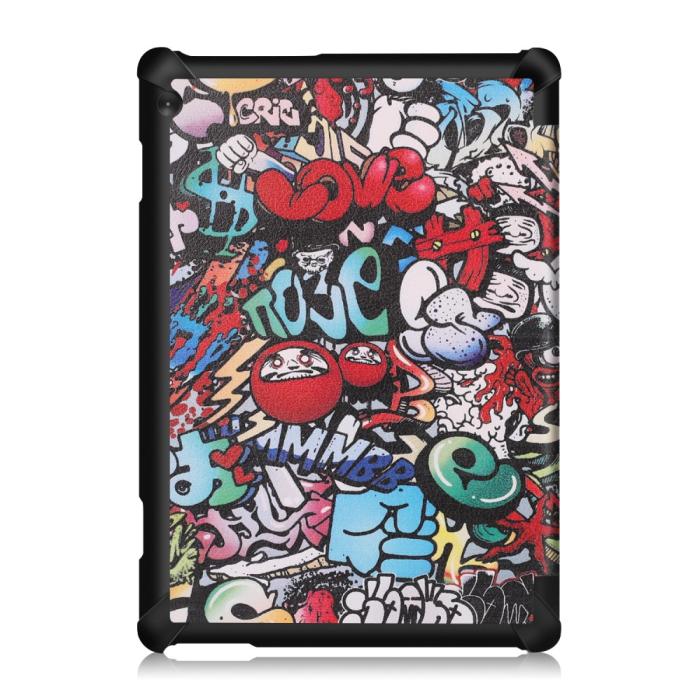 Bild 3, Lenovo Tab M10 TB-X605F TB-X505F Tri-Fold Fodral - Grafitti