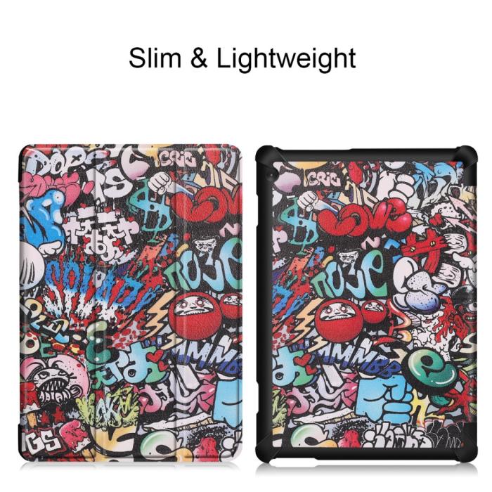Bild 4, Lenovo Tab M10 TB-X605F TB-X505F Tri-Fold Fodral - Grafitti