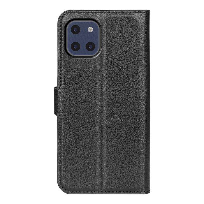 Bild 3, Samsung Galaxy A03 Fodral Litchi Läder Svart