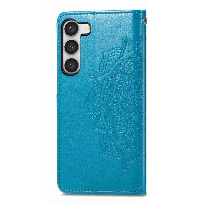 Bild 6, Samsung Galaxy S23 Fodral Mandala Läder Blå