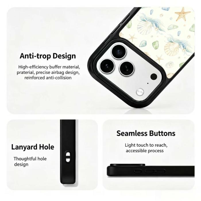 Bild 3, iPhone 18 Pro Max/17 Pro Max Skal MagSafe UV-Mönster Snäckor
