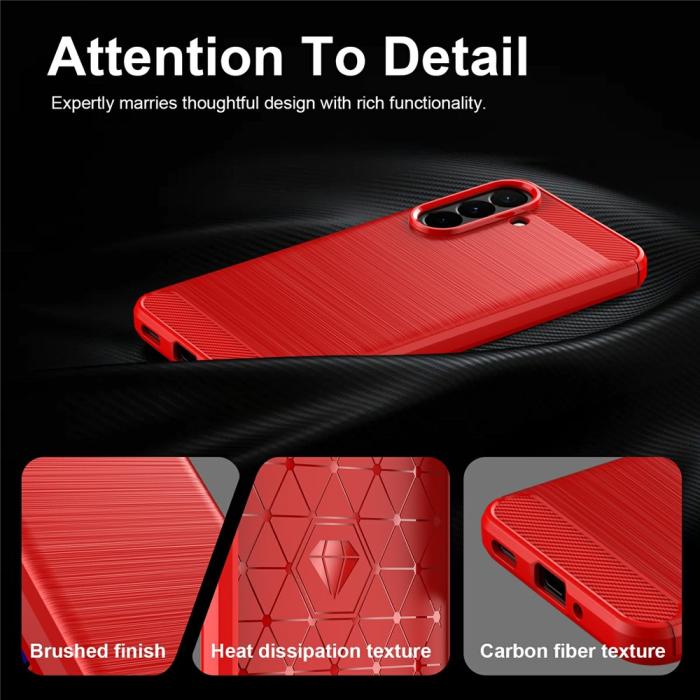 Bild 5, Samsung Galaxy A27 5G Skal TPU Brushed Röd
