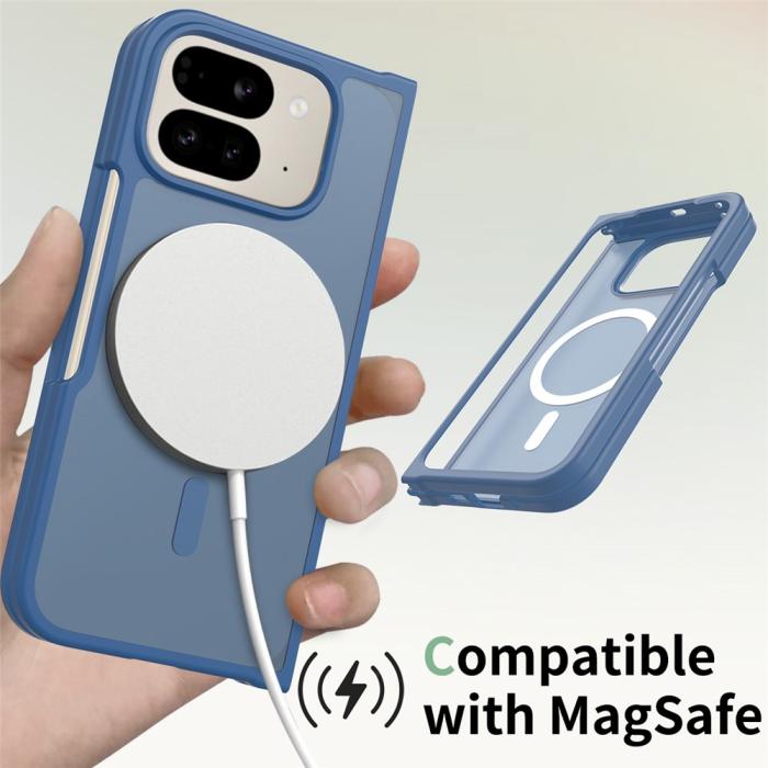 Bild 4, Google Pixel 10 Pro Fold Skal MagSafe Hybrid Skin Touch Blå