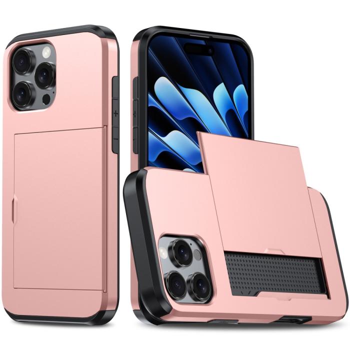 Bild 1, iPhone 16 Pro Max Skal Hybrid Kortfack Roséguld