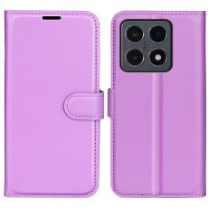 Xiaomi 15T Fodral Litchi L&auml;der Lila