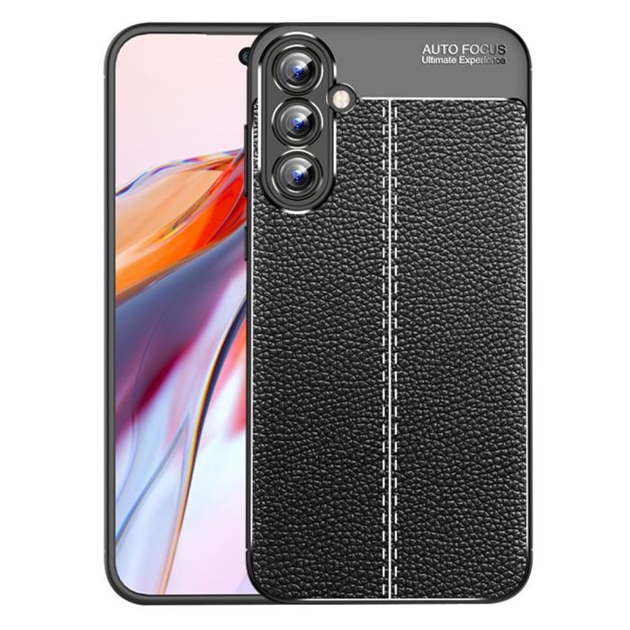 Bild 1, Samsung Galaxy A35 5G Skal Litchi Textur Svart