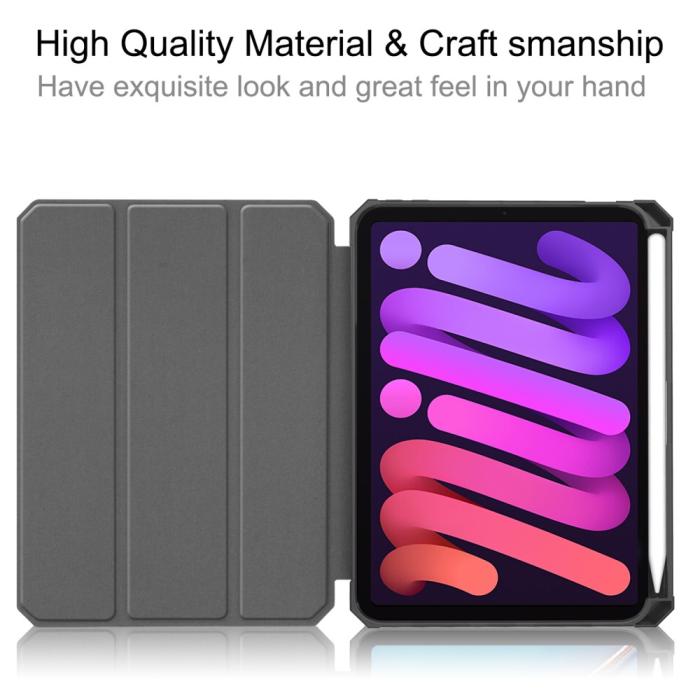 Bild 4, iPad Mini 2024/2021 Fodral Shockproof Tri-Fold Med Pennhållare