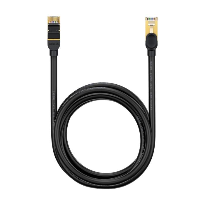 Bild 2, Baseus 3m Cat7 RJ45 Nätverkskabel Svart
