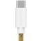 Smartline 2m USB-C - Lightning MFi Fuzzy Laddningskabel Sand