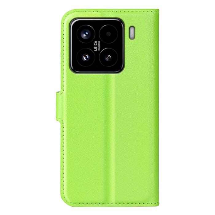 Bild 6, Xiaomi 15 Fodral Litchi Läder Grön