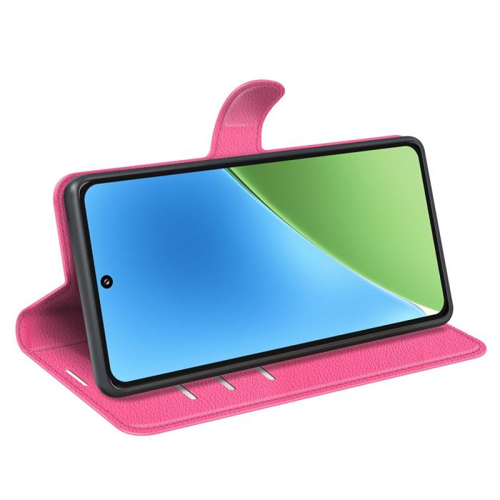 Bild 3, Xiaomi 15 Fodral Litchi Läder Rosa