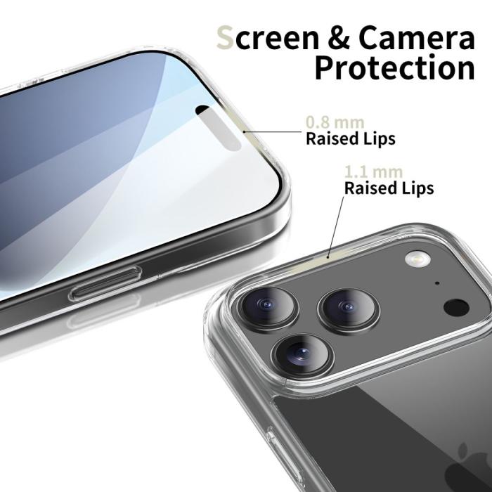 Bild 3, Tech-Protect iPhone 17 Pro Skal FlexAir Hybrid Transparent