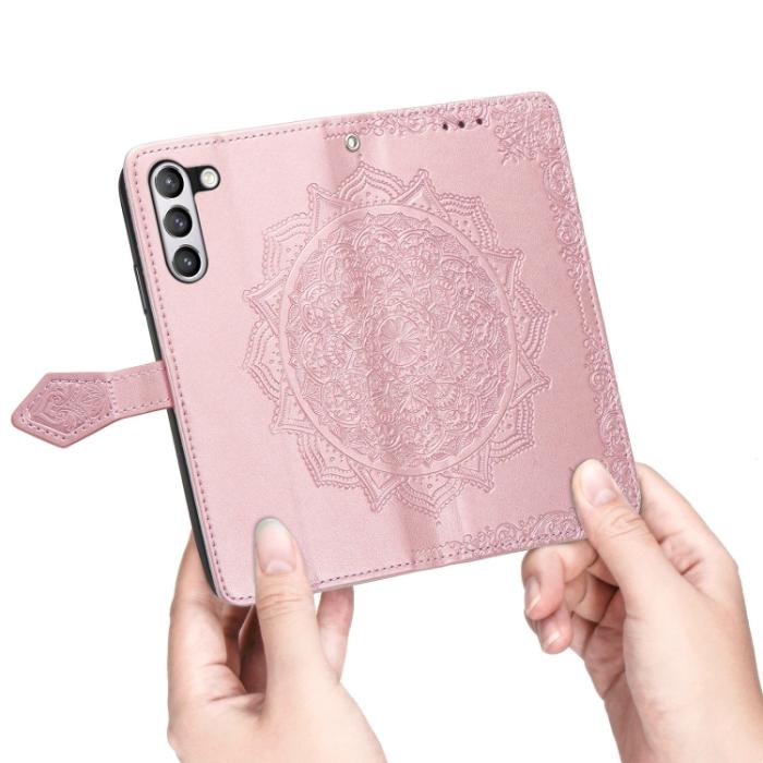 Bild 5, Samsung Galaxy S21 FE Fodral Mandala Flower Roséguld