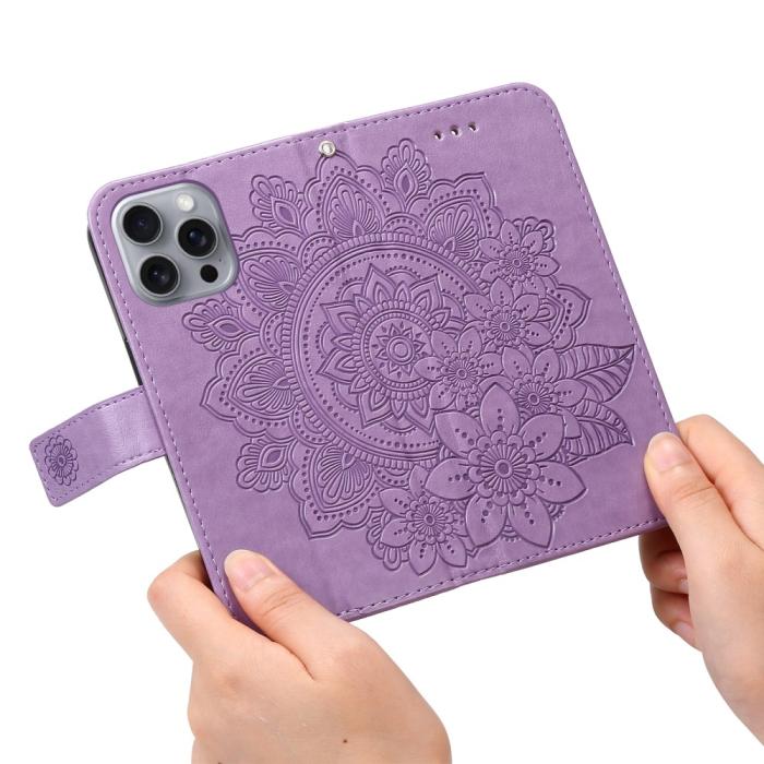 Bild 5, iPhone 16 Pro Fodral Mandala Läder Lila