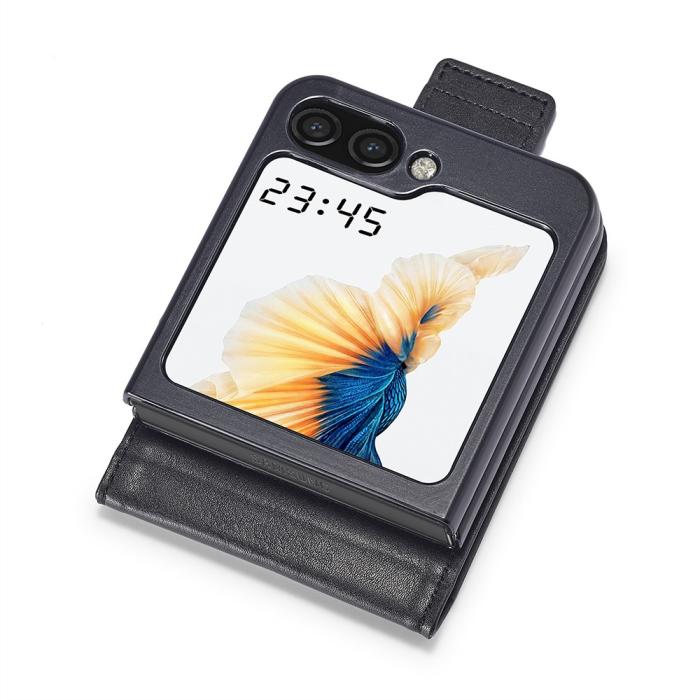 Bild 3, LC.IMEEKE Galaxy Z Flip 6 / 7 FE Skal Med Kortfack Svart