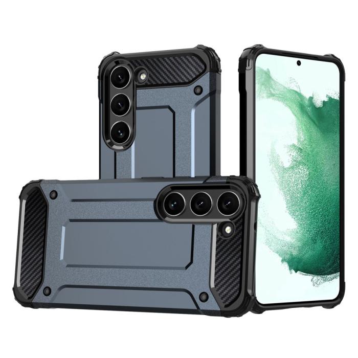 Bild 1, Samsung Galaxy S23 Skal Shockproof Armor Hybrid Mörk Blå